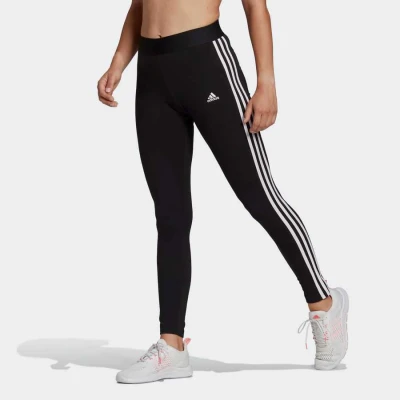 CALÇA LEGGING ESSENTIALS 3-STRIPES ADIDAS FEMININA - Preto/branco
