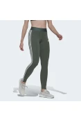 CALÇA LEGGING ESSENTIALS 3-STRIPES ADIDAS FEMININA - Verde/branco