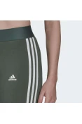 CALÇA LEGGING ESSENTIALS 3-STRIPES ADIDAS FEMININA - Verde/branco