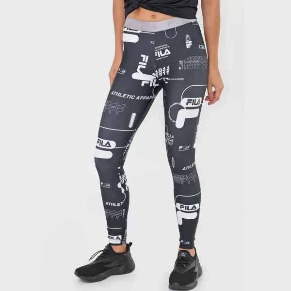 CALÇA LEGGING FILA TRAIN ELASTIC II FEMININA - Preto/branco CALÇA LEGGING FILA TRAIN ELASTIC II FEMININA - Preto/branco