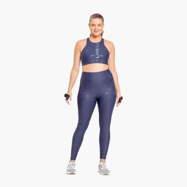 CALÇA LEGGING LIVE ICON LUX FEMININA - Marinho