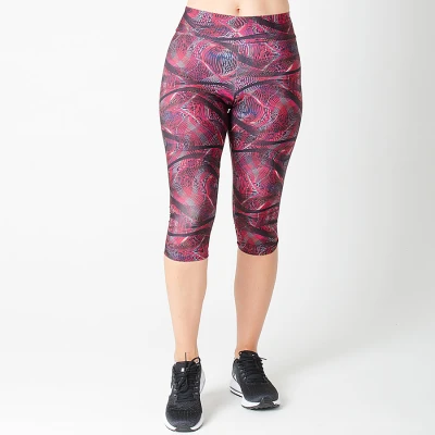 CALÇA LIVE CAPRI FLEX HINDSIGHT FEMININA - Preto/vermelho