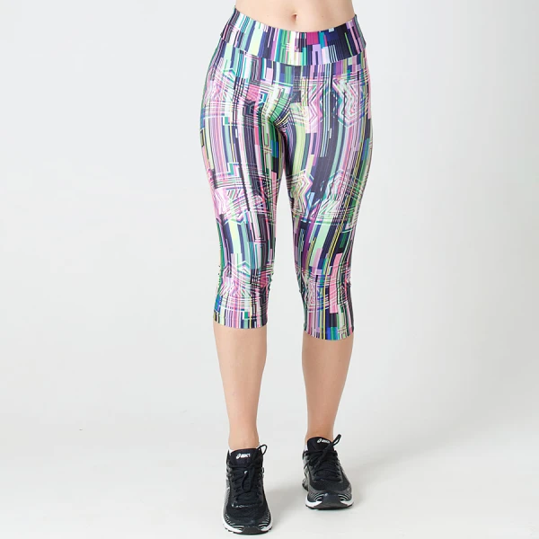 CALÇA LIVE CAPRI FLEX HINDSIGHT FEMININA - Rosa/verde