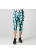 CALÇA LIVE CAPRI FLEX HINDSIGHT FEMININA - Verde/preto