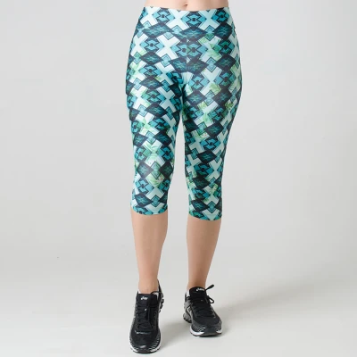 CALÇA LIVE CAPRI FLEX HINDSIGHT FEMININA - Verde/preto
