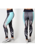CALÇA LIVE FUSÔ CITY LIGHTS FEMININA - Preto/verde