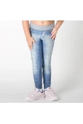 CALÇA LIVE LEEGING JEANS WASHED INFANTIL - Azul/cinza