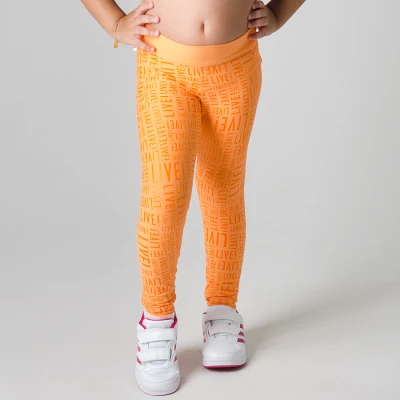 CALÇA LIVE LEGGING EM SENSE INFANTIL - Laranja