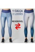 CALÇA LIVE LEGGING JEANS REVERSIBLE ACTIVE LIFE FEMININA - Azul CALÇA LIVE LEGGING JEANS REVERSIBLE ACTIVE LIFE FEMININA - Azul
