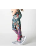 CALÇA LIVE LEGGING RACE GLOW INFANTIL - Preto/laranja