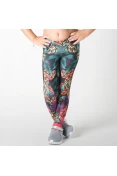CALÇA LIVE LEGGING RACE GLOW INFANTIL - Preto/laranja