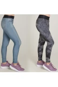 CALÇA LIVE LEGGING REVERSIBLE RISE JEANS INFANTIL - Azul/preto