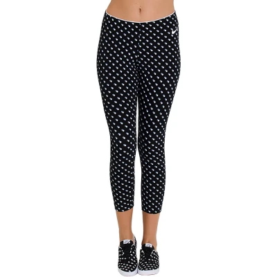 CALÇA NIKE CLUB LEGGING CROP FEMININA - Preto/branco CALÇA NIKE CLUB LEGGING CROP FEMININA - Preto/branco