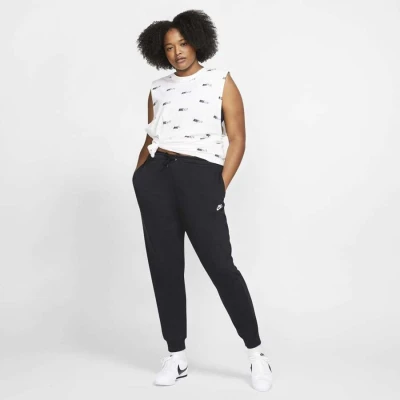 CALCA NIKE ESSENTIAL FLC MR PLUS SIZE FEMININO - Preto