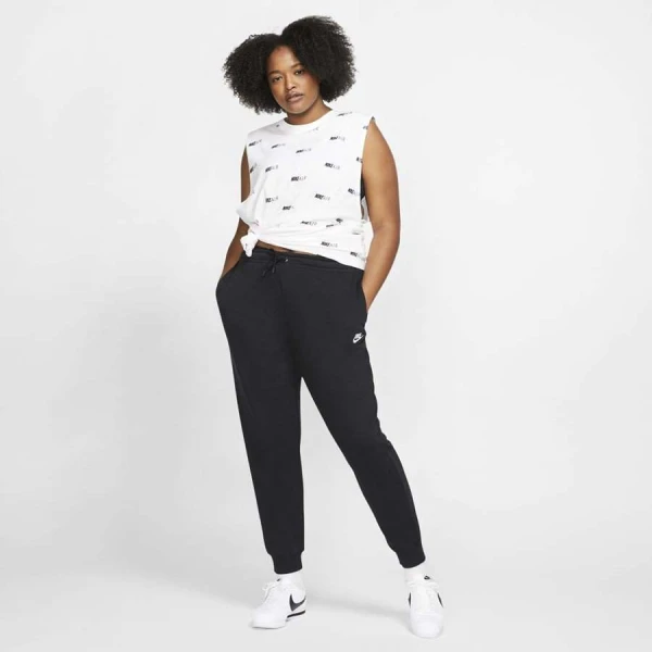 CALCA NIKE ESSENTIAL FLC MR PLUS SIZE FEMININO - Preto