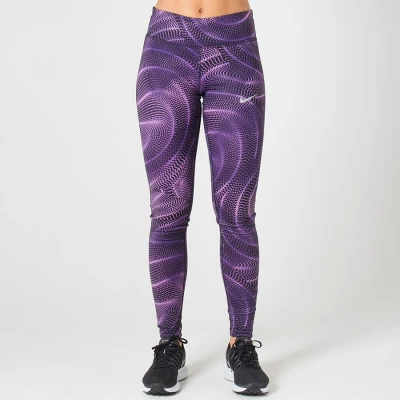 CALÇA NIKE POWER ESSENTIAL TIGHT PRINT FEMININA - Preto/roxo