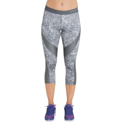 CALÇA NIKE PRO HC TIDAL MULTI CAPRI FEMININA - Grafite/branco