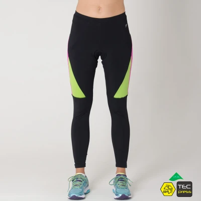 CALÇA POKER CICLISTA LYCRA ACOLCHOADA FEMININA - Preto/pink