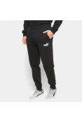 CALÇA PUMA MOLETOM ESSENTIALS LOGO MASCULINA - Preto CALÇA PUMA MOLETOM ESSENTIALS LOGO MASCULINA - Preto