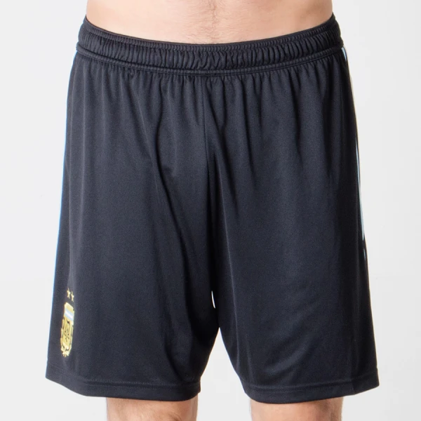 CALÇÃO ADIDAS ARGENTINA OFICIAL 1 2018 MASCULINO - Preto/azul celeste