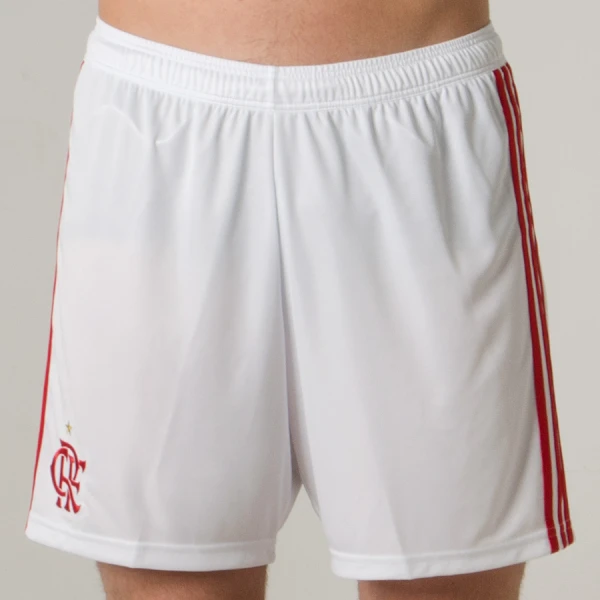 CALÇÃO ADIDAS FLAMENGO OFICIAL 1 2018 - Branco/vermelho