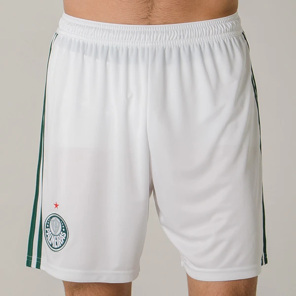 CALÇÃO ADIDAS PALMEIRAS OFICIAL 1 2018 - Branco/verde