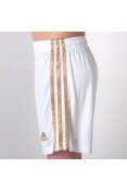 CALÇÃO ADIDAS REAL MADRID OFICIAL 1 2019/20 INFANTIL - Branco/dourado