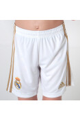 CALÇÃO ADIDAS REAL MADRID OFICIAL 1 2019/20 INFANTIL - Branco/dourado