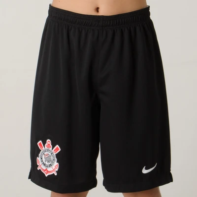 CALÇÃO NIKE CORINTHIANS OFICIAL 2 2018/19 INFANTIL - Preto