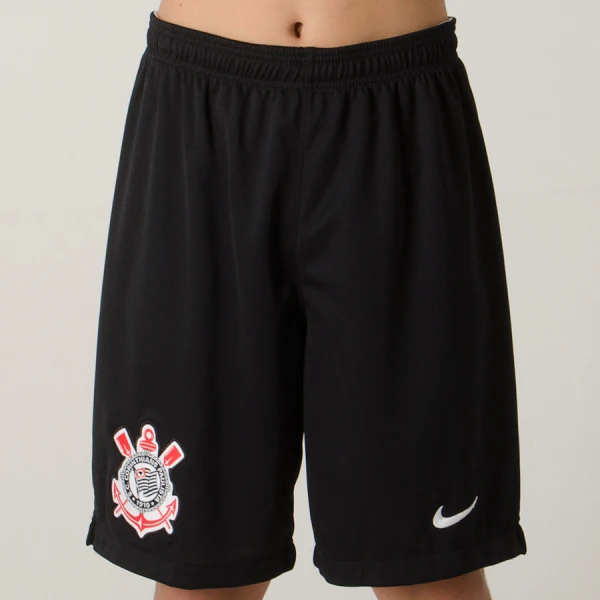 CALÇÃO NIKE CORINTHIANS OFICIAL 2 2018/19 INFANTIL - Preto