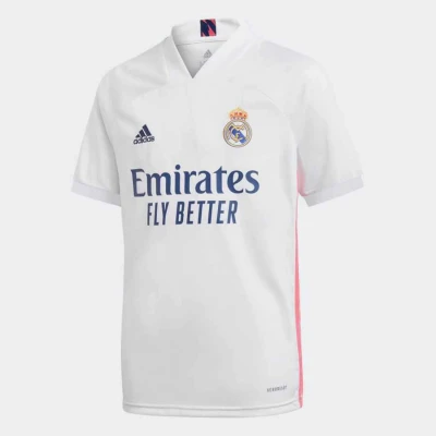 CAMISA 1 REAL MADRID 20/21 ADIDAS INFANTIL - Branco/marinho CAMISA 1 REAL MADRID 20/21 ADIDAS INFANTIL - Branco/marinho