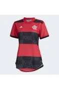 CAMISA ADIDAS 1 CR FLAMENGO 21/22 FEMININA - Vermelho/preto