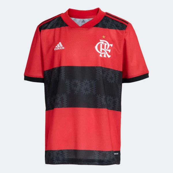 CAMISA ADIDAS 1 CR FLAMENGO 21/22 INFANTIL - Vermelho/preto CAMISA ADIDAS 1 CR FLAMENGO 21/22 INFANTIL - Vermelho/preto
