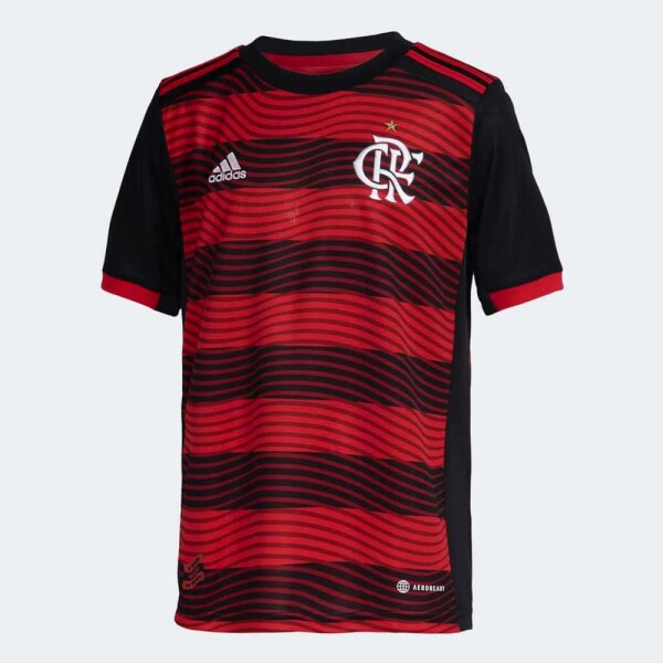 CAMISA ADIDAS 1 CR FLAMENGO 22/23 INFANTIL - Vermelho/preto