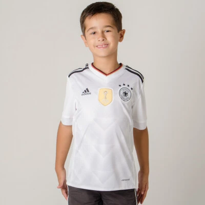 CAMISA ADIDAS ALEMANHA OFICIAL 1 2016/17 SEM NÚMERO INFANTIL - Branco CAMISA ADIDAS ALEMANHA OFICIAL 1 2016/17 SEM NÚMERO INFANTIL - Branco