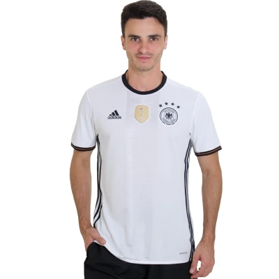 CAMISA ADIDAS ALEMANHA OFICIAL 1 2016 SEM NÚMERO - Branco/preto CAMISA ADIDAS ALEMANHA OFICIAL 1 2016 SEM NÚMERO - Branco/preto