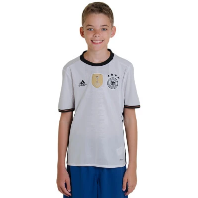 CAMISA ADIDAS ALEMANHA OFICIAL 1 2016 SEM NÚMERO INFANTIL - Branco/preto CAMISA ADIDAS ALEMANHA OFICIAL 1 2016 SEM NÚMERO INFANTIL - Branco/preto