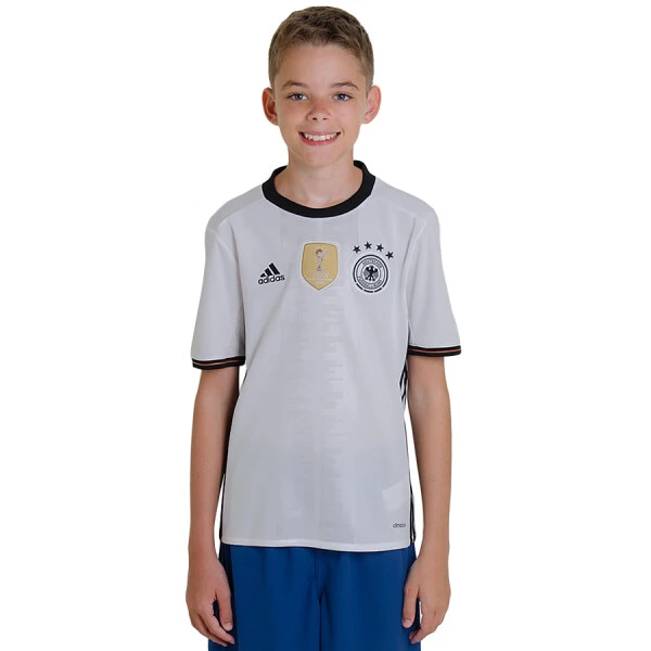 CAMISA ADIDAS ALEMANHA OFICIAL 1 2016 SEM NÚMERO INFANTIL - Branco/preto CAMISA ADIDAS ALEMANHA OFICIAL 1 2016 SEM NÚMERO INFANTIL - Branco/preto
