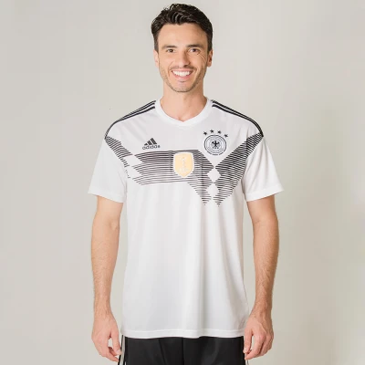 CAMISA ADIDAS ALEMANHA OFICIAL 1 2018 SEM NÚMERO - Branco/preto CAMISA ADIDAS ALEMANHA OFICIAL 1 2018 SEM NÚMERO - Branco/preto