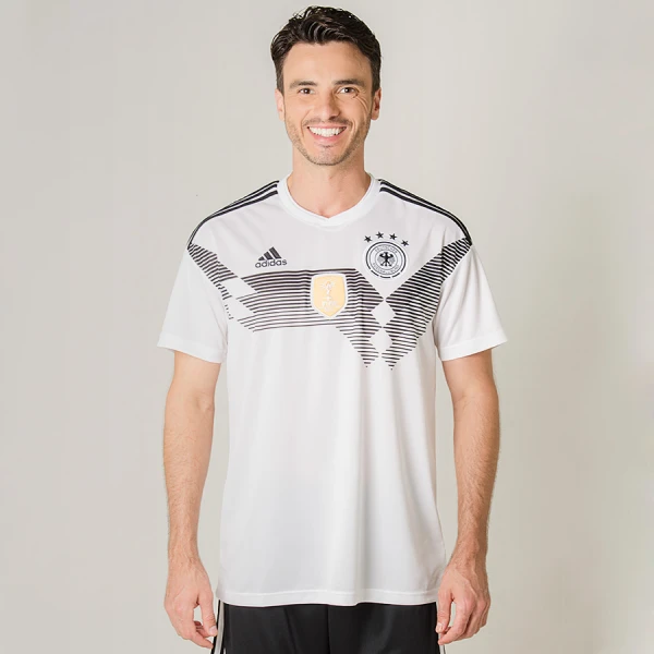 CAMISA ADIDAS ALEMANHA OFICIAL 1 2018 SEM NÚMERO - Branco/preto CAMISA ADIDAS ALEMANHA OFICIAL 1 2018 SEM NÚMERO - Branco/preto