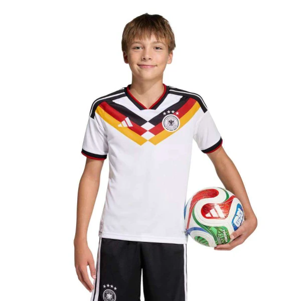 CAMISA ADIDAS ALEMANHA OFICIAL I 2026 INFANTIL - Branco/preto