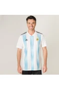 CAMISA ADIDAS ARGENTINA OFICIAL 1 2018 SEM NÚMERO - Branco/azul celeste CAMISA ADIDAS ARGENTINA OFICIAL 1 2018 SEM NÚMERO - Branco/azul celeste