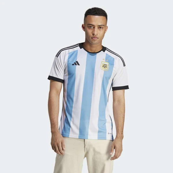 CAMISA ADIDAS ARGENTINA OFICIAL I 2022 TORCEDOR MASCULINA - Branco/azul CAMISA ADIDAS ARGENTINA OFICIAL I 2022 TORCEDOR MASCULINA - Branco/azul