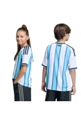 CAMISA ADIDAS ARGENTINA OFICIAL I 2026 INFANTIL - Branco/azul