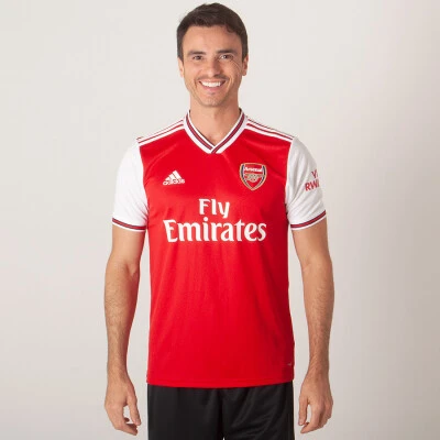 CAMISA ADIDAS ARSENAL OFICIAL 1 2019/20 SEM NÚMERO - Vermelho/branco CAMISA ADIDAS ARSENAL OFICIAL 1 2019/20 SEM NÚMERO - Vermelho/branco