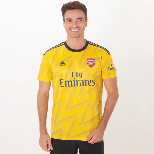 CAMISA ADIDAS ARSENAL OFICIAL 2 2019/20 SEM NÚMERO - Amarelo/marinho CAMISA ADIDAS ARSENAL OFICIAL 2 2019/20 SEM NÚMERO - Amarelo/marinho