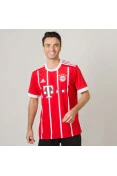 CAMISA ADIDAS BAYERN DE MUNIQUE OFICIAL 1 2017/18 SEM NÚMERO - Vermelho/branco CAMISA ADIDAS BAYERN DE MUNIQUE OFICIAL 1 2017/18 SEM NÚMERO - Vermelho/branco