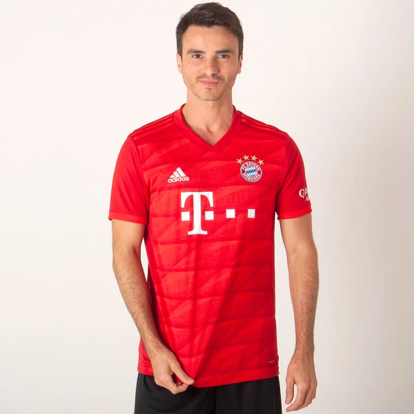 CAMISA ADIDAS BAYERN DE MUNIQUE OFICIAL 1 2019/20 SEM NÚMERO - Vermelho/branco CAMISA ADIDAS BAYERN DE MUNIQUE OFICIAL 1 2019/20 SEM NÚMERO - Vermelho/branco