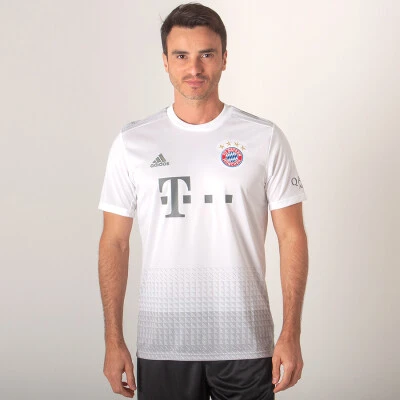 CAMISA ADIDAS BAYERN DE MUNIQUE OFICIAL 2 2019/20 SEM NÚMERO - Branco/grafite CAMISA ADIDAS BAYERN DE MUNIQUE OFICIAL 2 2019/20 SEM NÚMERO - Branco/grafite