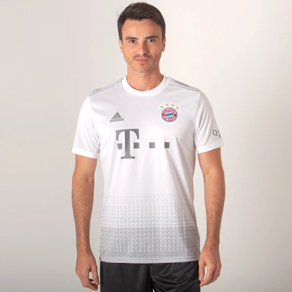 CAMISA ADIDAS BAYERN DE MUNIQUE OFICIAL 2 2019/20 SEM NÚMERO - Branco/grafite CAMISA ADIDAS BAYERN DE MUNIQUE OFICIAL 2 2019/20 SEM NÚMERO - Branco/grafite